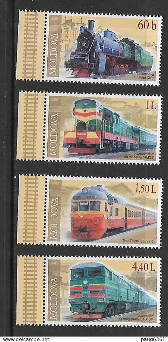 MOLDAVIE 2005 TRAINS YVERT N°438/441 NEUF MNH** - Treni