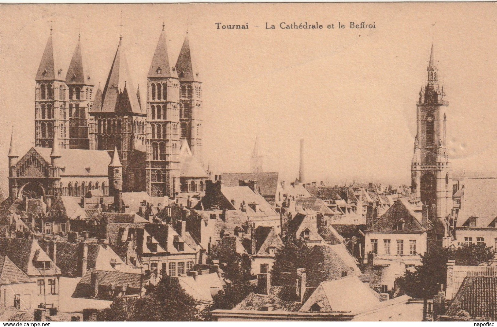 104-Tournai-Doornik  La Cathédrale Et Le Beffroi - Tournai