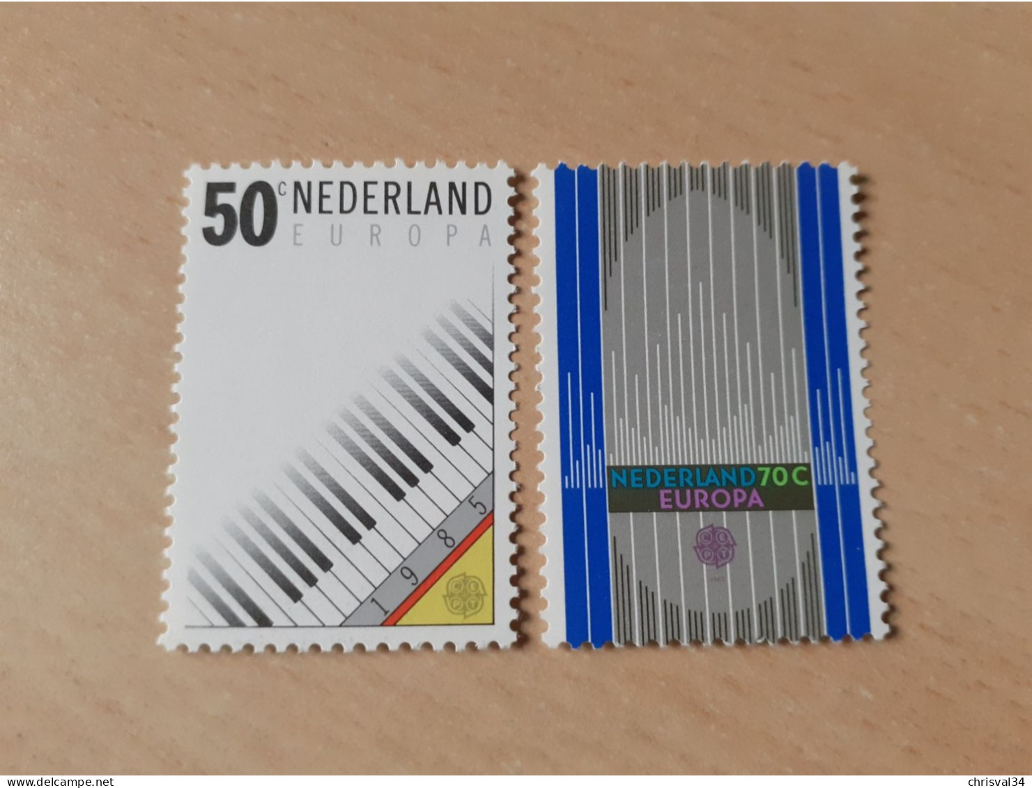 TIMBRES   PAYS-BAS   EUROPA   1985   N  1244  /  1245   NEUFS   LUXE** - 1985