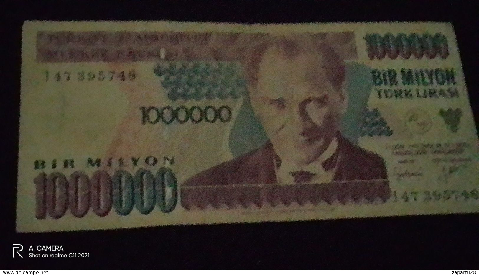 TÜRKİYE -   1000000 TL -    I47      VF - Turkey