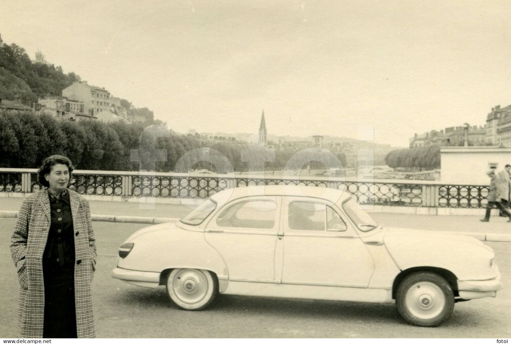 1960 ORIGINAL AMATEUR PHOTO FOTO VOITURE PANHARD DYNA TYPE Z LYON FRANCE AT22 - Lieux