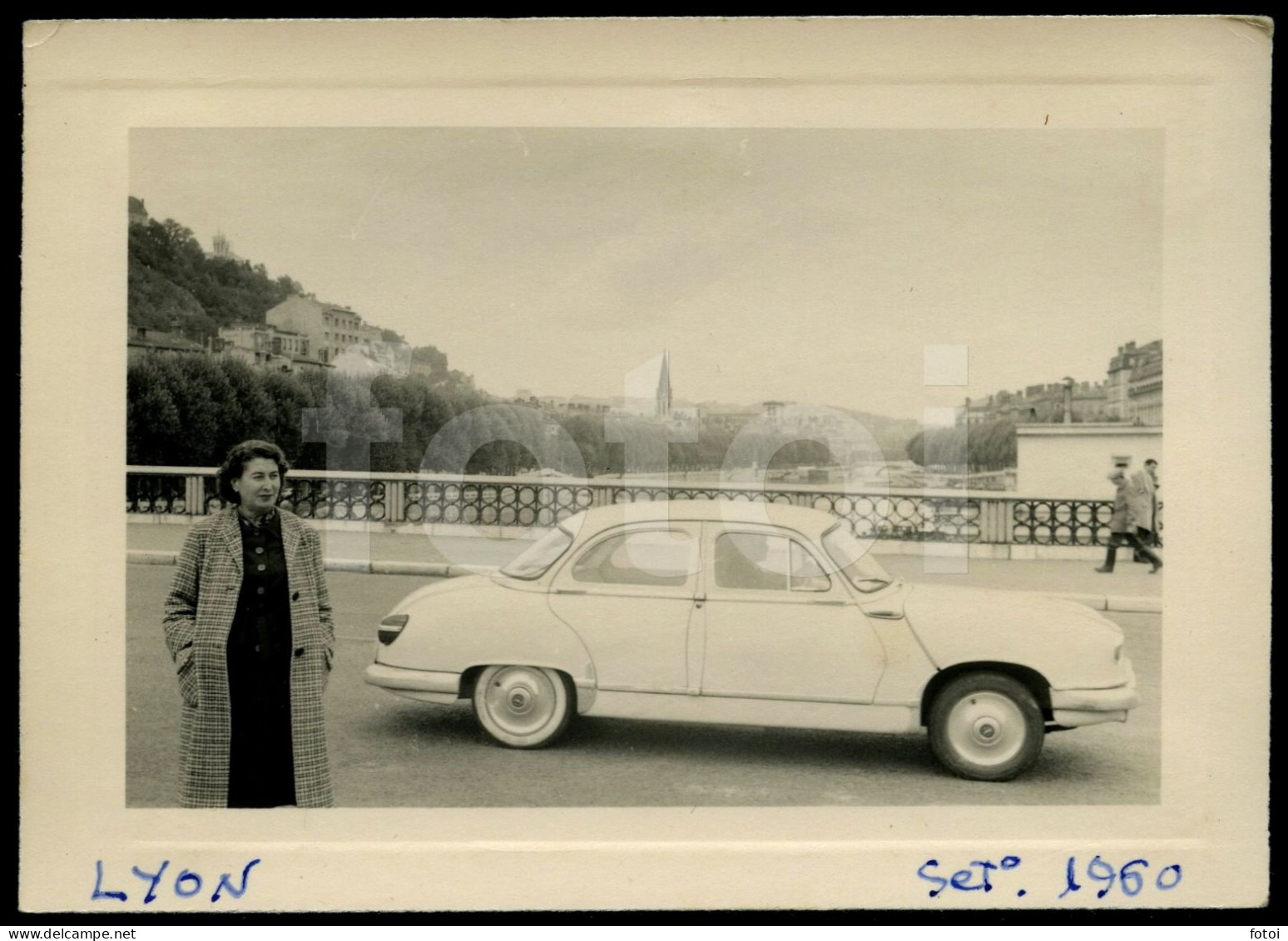 1960 ORIGINAL AMATEUR PHOTO FOTO VOITURE PANHARD DYNA TYPE Z LYON FRANCE AT22 - Orte