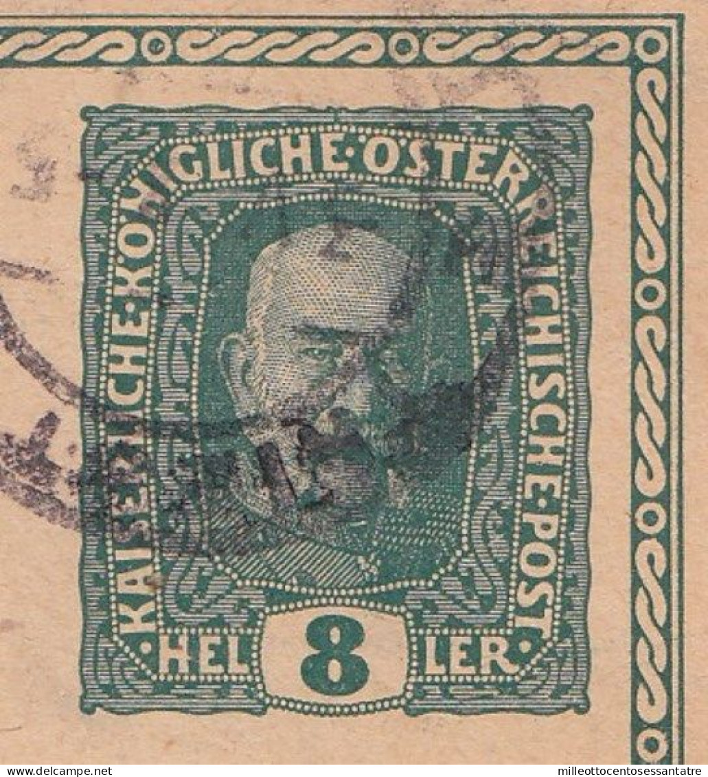 1749 - AUSTRIA - CARTOLINA POSTALE - Del 1918 Da Heller 8 Verde Scuro - " IL LAVORATORE" Trieste . - Cartas & Documentos