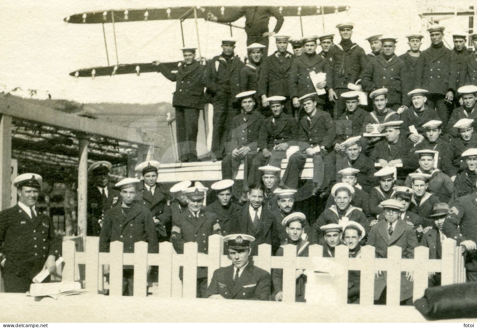 1930 ORIGINAL PHOTO FOTO NRP CRUZADOR ADAMASTOR CREW NAVIO WAR SHIP MARINHA ARMADA MARINHEIROS AT35 - Bateaux