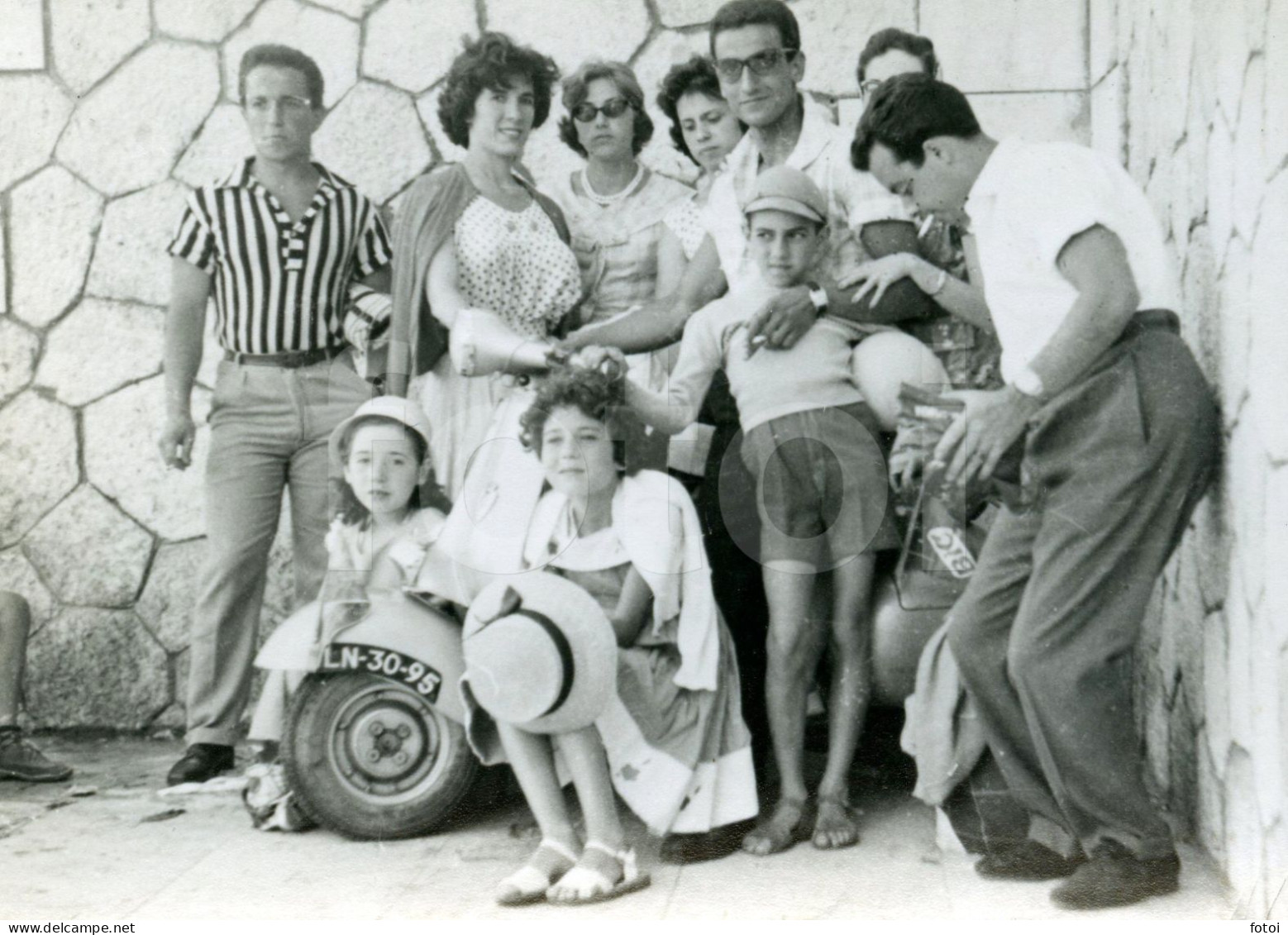 60s ORIGINAL AMATEUR PHOTO FAMILY VESPA SCOOTER PORTUGAL AT27 - Radsport