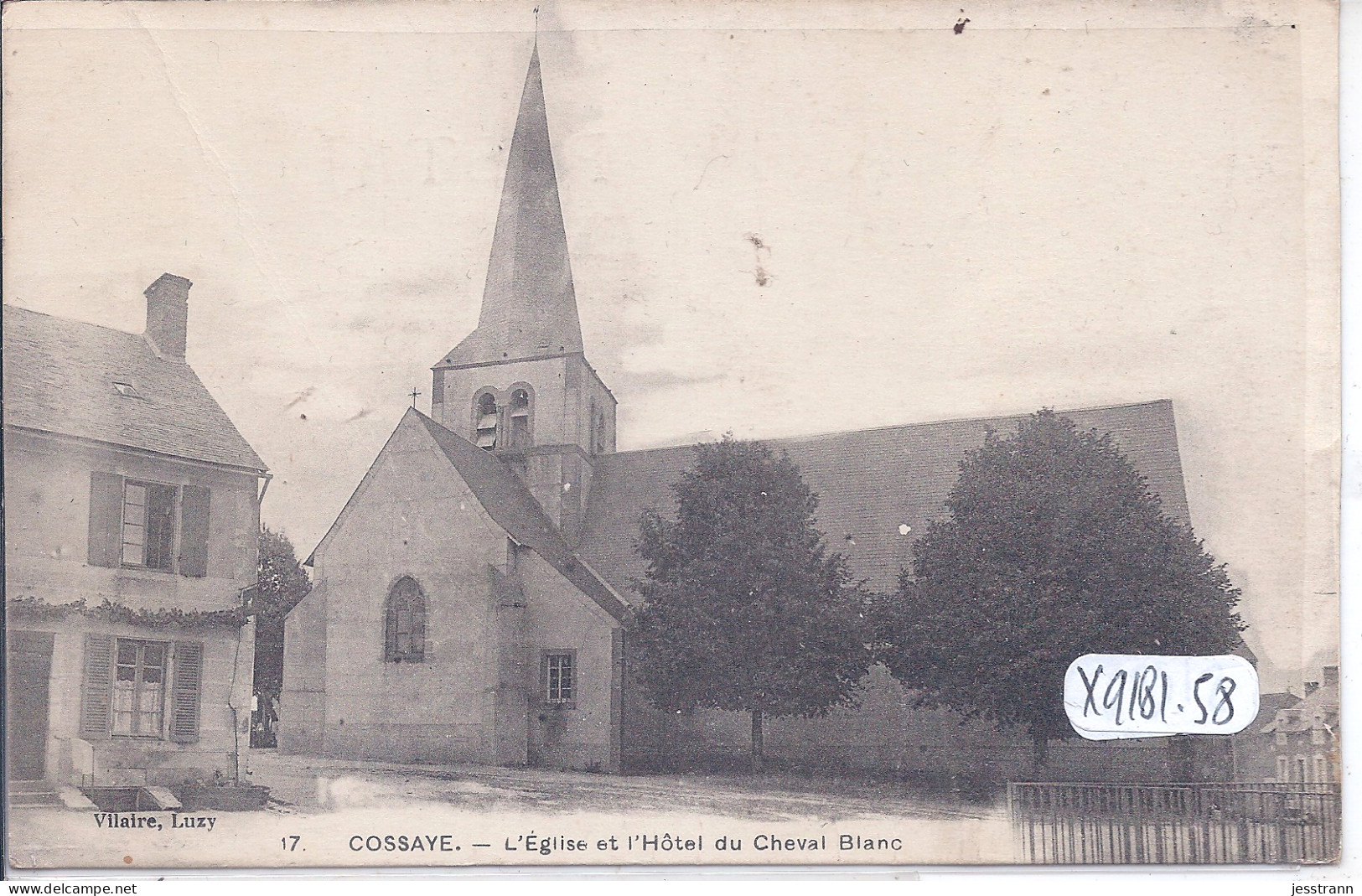 COSSAYE- L EGLISE ET L HOTEL DU CHEVAL BLANC - Autres & Non Classés