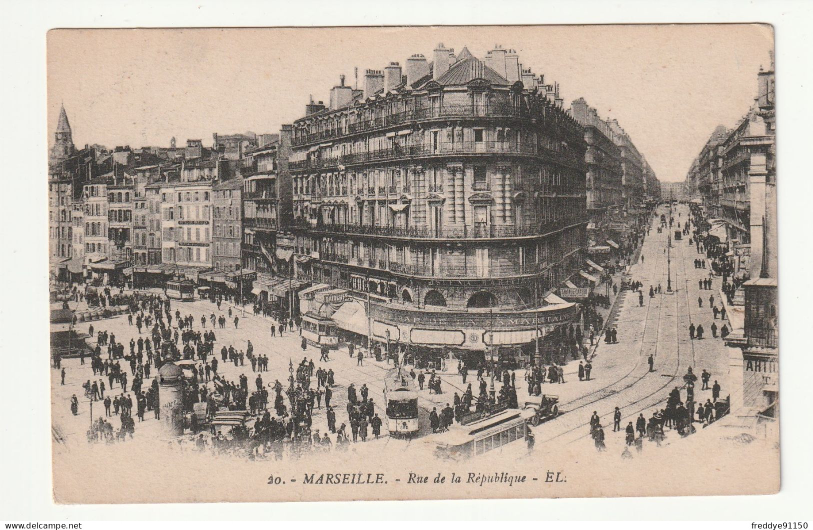 13 . Marseille . Rue De La République . 1919 - The Canebière, City Centre