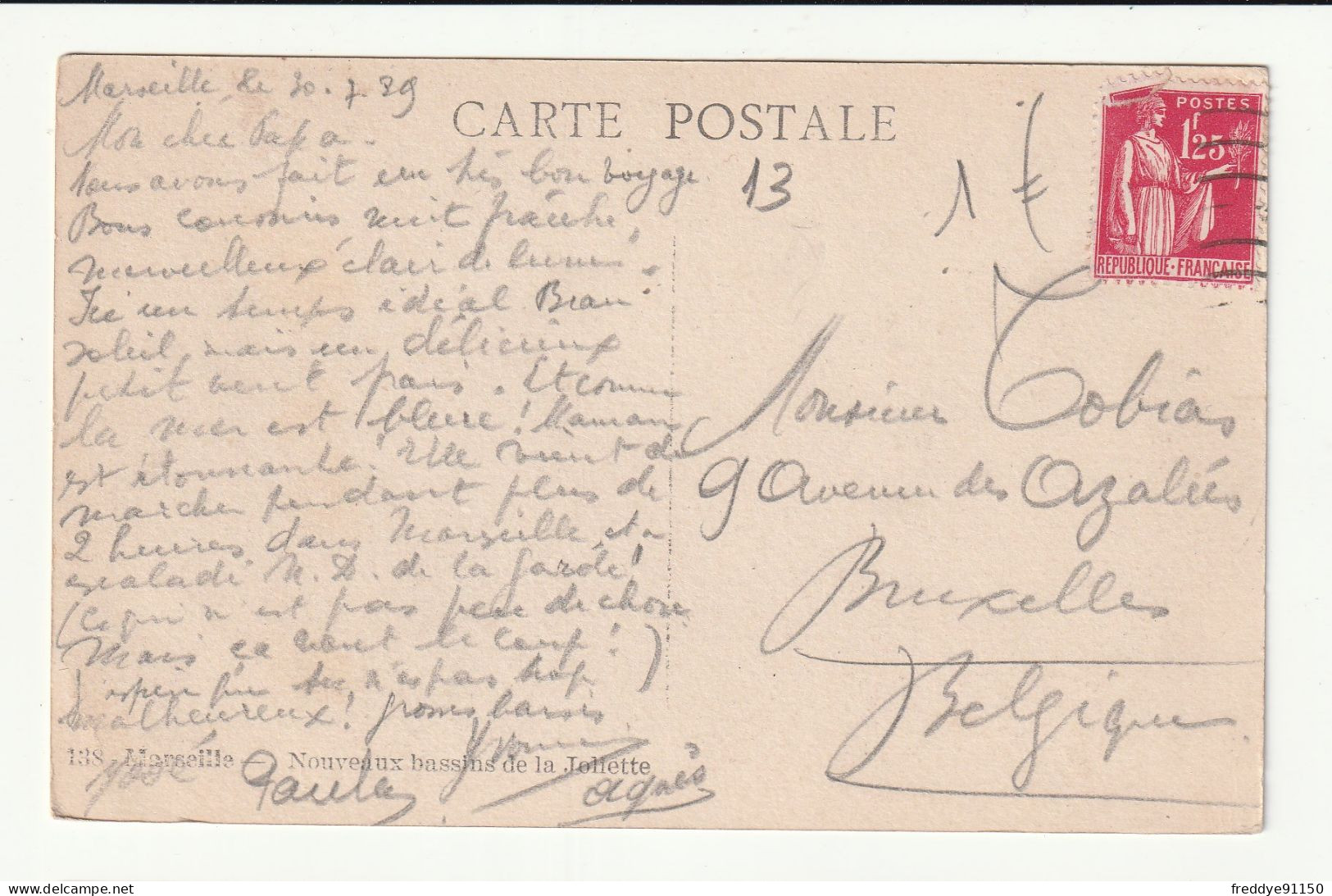 13 . Marseille . Nouveaux Bassins De La Joliette . 1929 - Joliette, Zone Portuaire