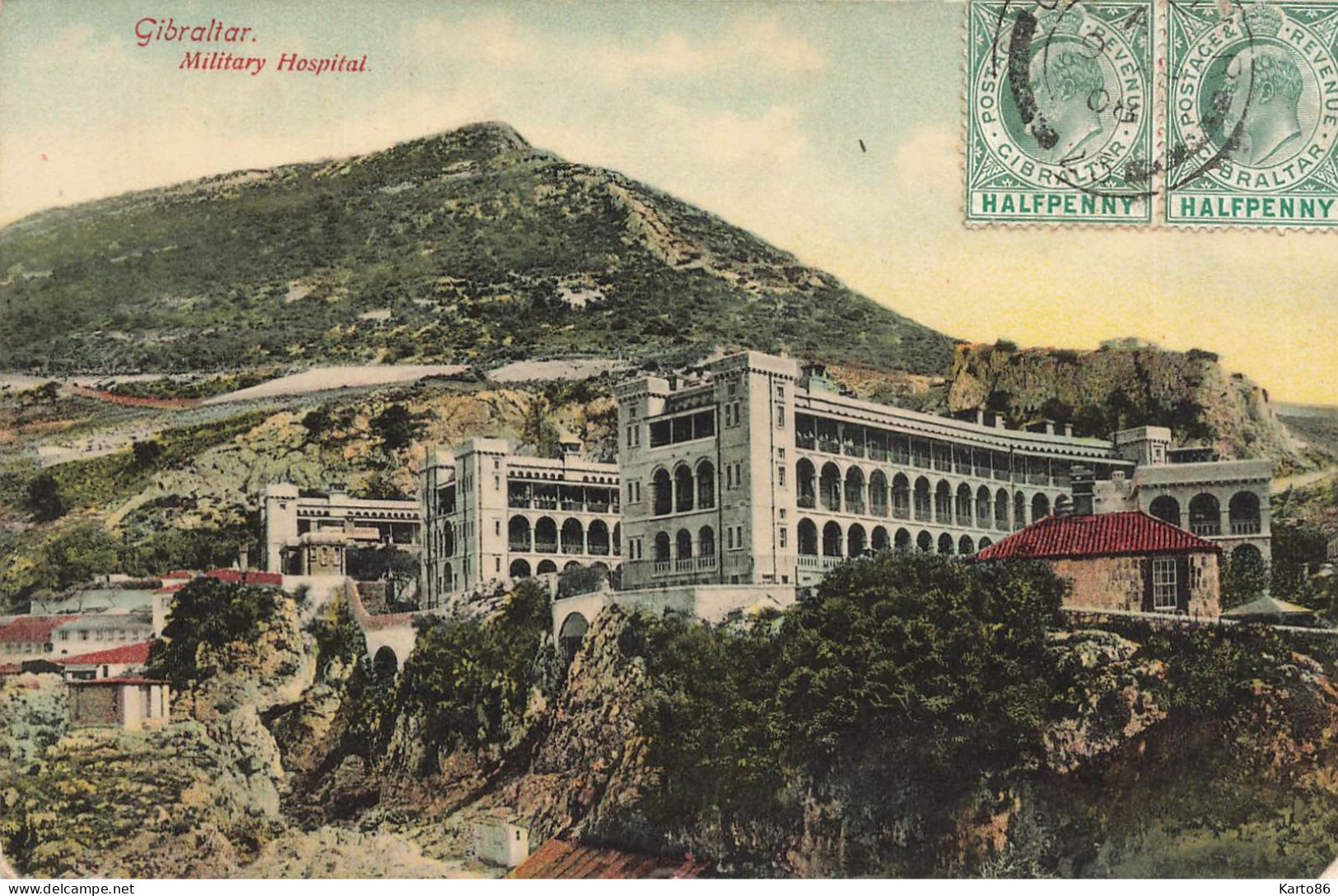 Gibraltar * Military Hospital * + CACHET Bristol Hotel , Au Dos - Gibraltar