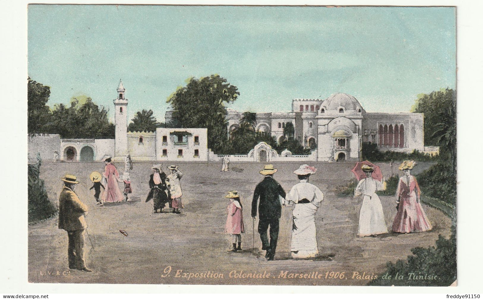 13 . MARSEILLE . EXPOSITION COLONIALE 1906 . PALAIS DE LA TUNISIE N°9 - Kolonialausstellungen 1906 - 1922