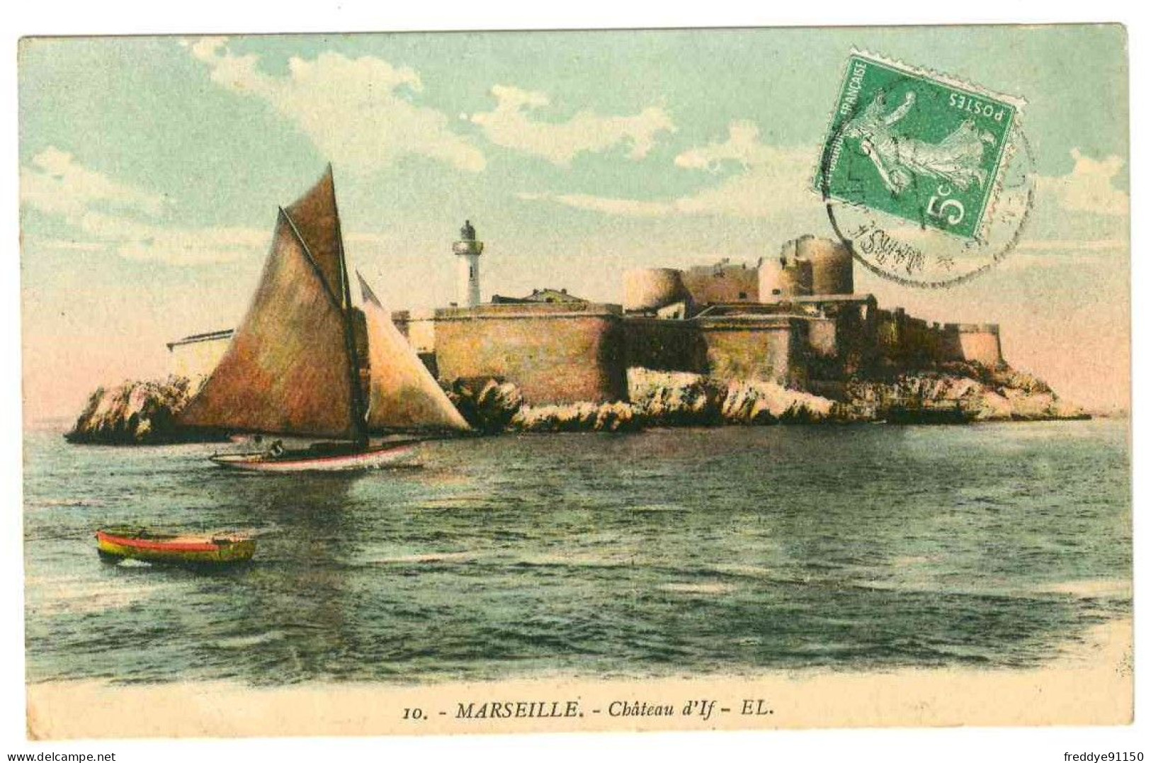 13 . MARSEILLE . LE  CHATEAU D'IF . 1914 - Castillo De If, Archipiélago De Frioul, Islas...