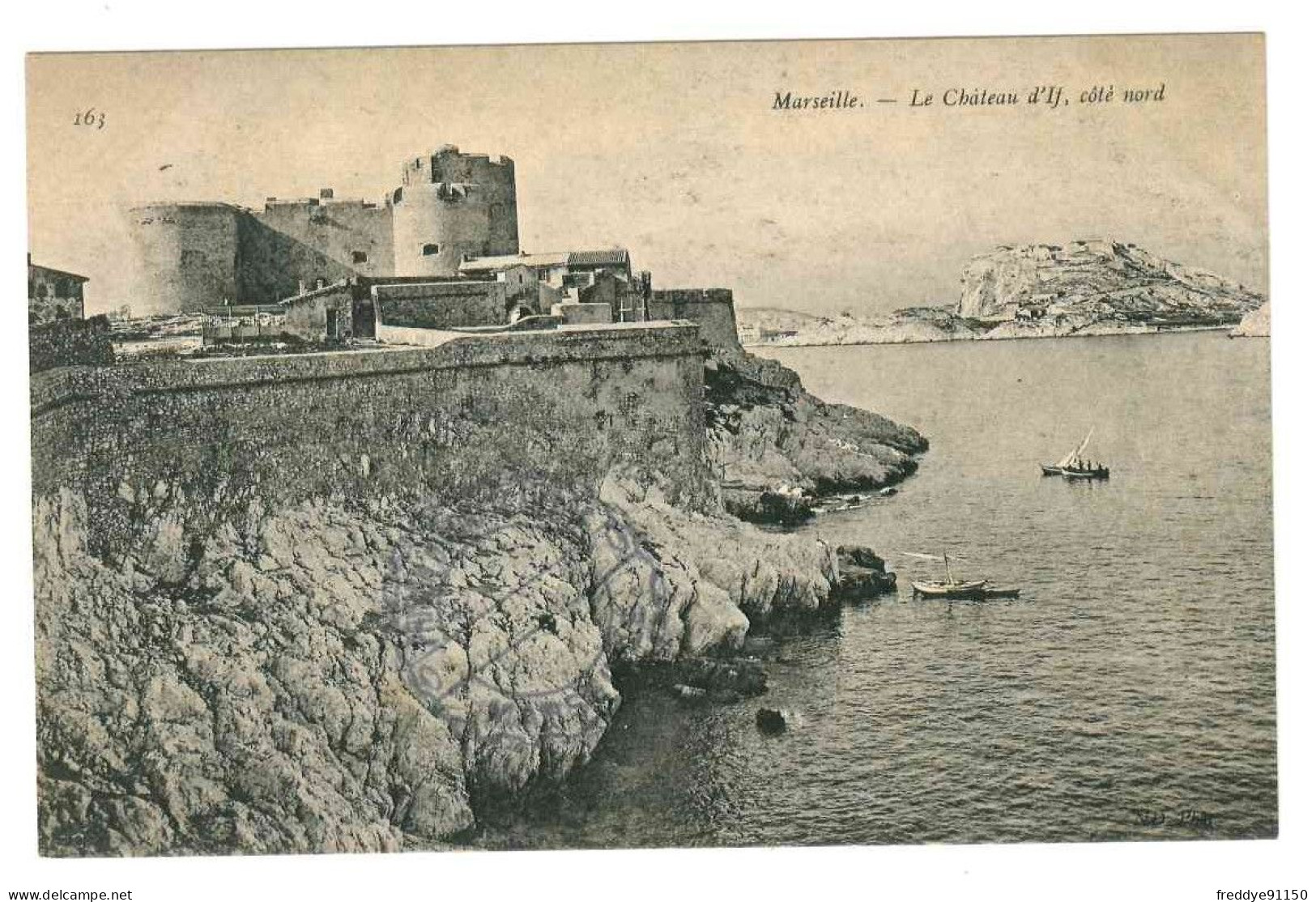 13 . MARSEILLE . LE  CHATEAU D'IF COTE  NORD . N°163 Edit: ND - Château D'If, Frioul, Islands...
