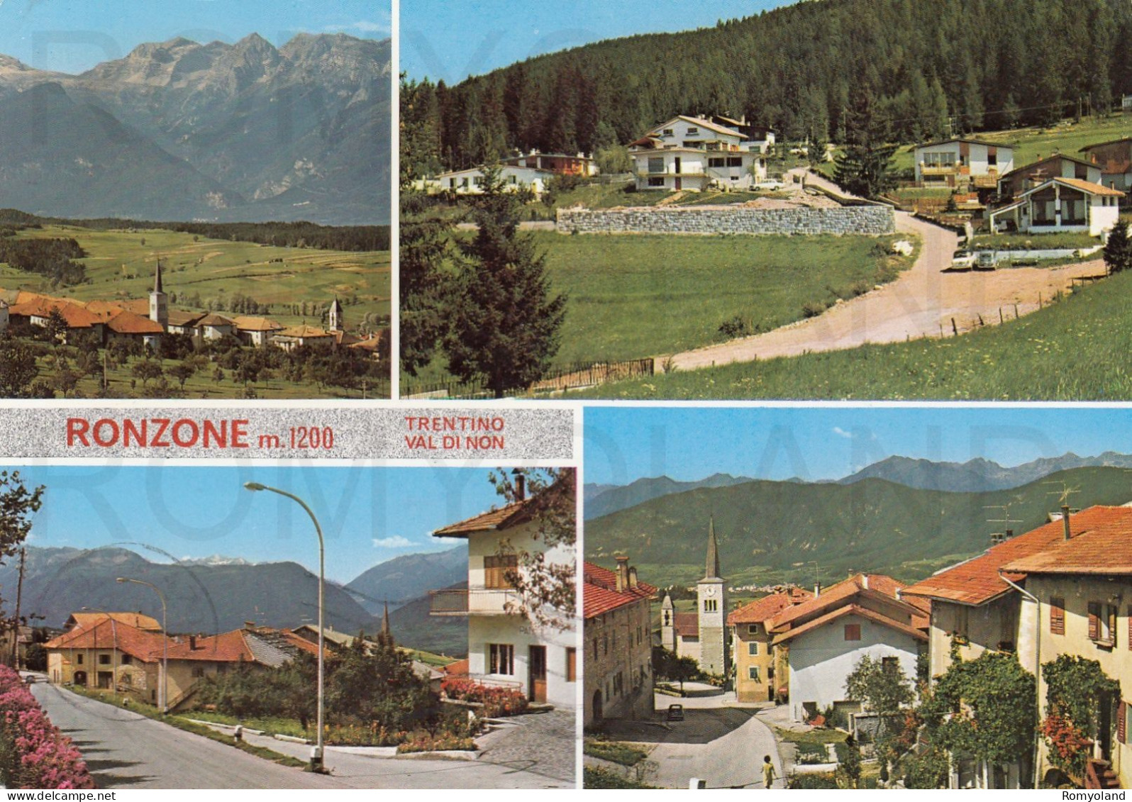 CARTOLINA  C14 RONZONE M.1200,TRENTO,TRENTINO ALTO ADIGE-AL DI NON-STORIA,MEMORIA,CULTURA,RELIGIONE,VIAGGIATA 1979 - Trento