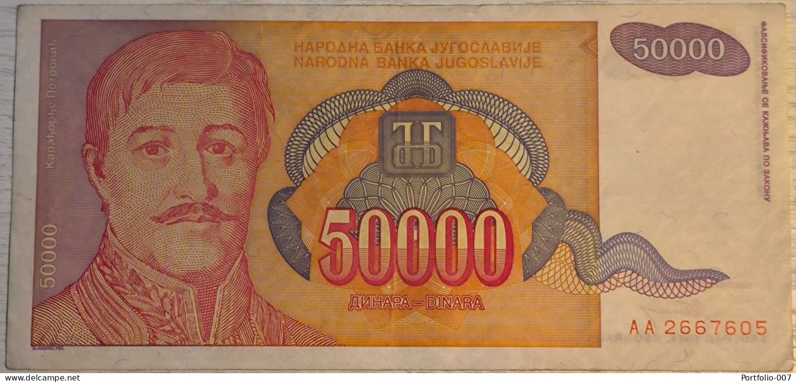 50 000 Dinara, 1994. Yugoslavia - Joegoslavië