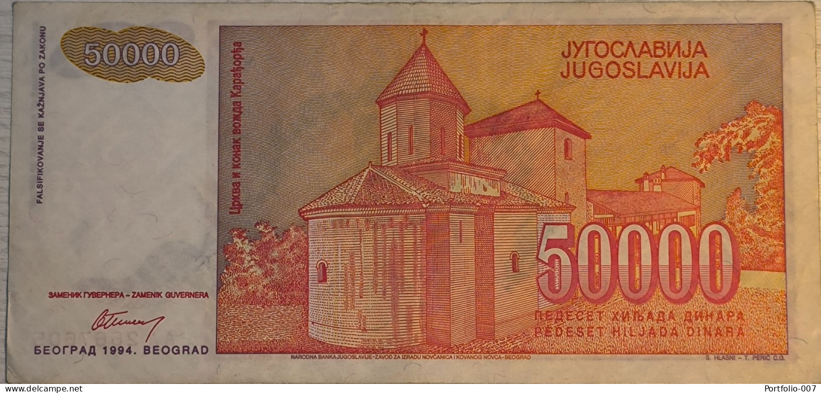 50 000 Dinara, 1994. Yugoslavia - Yougoslavie