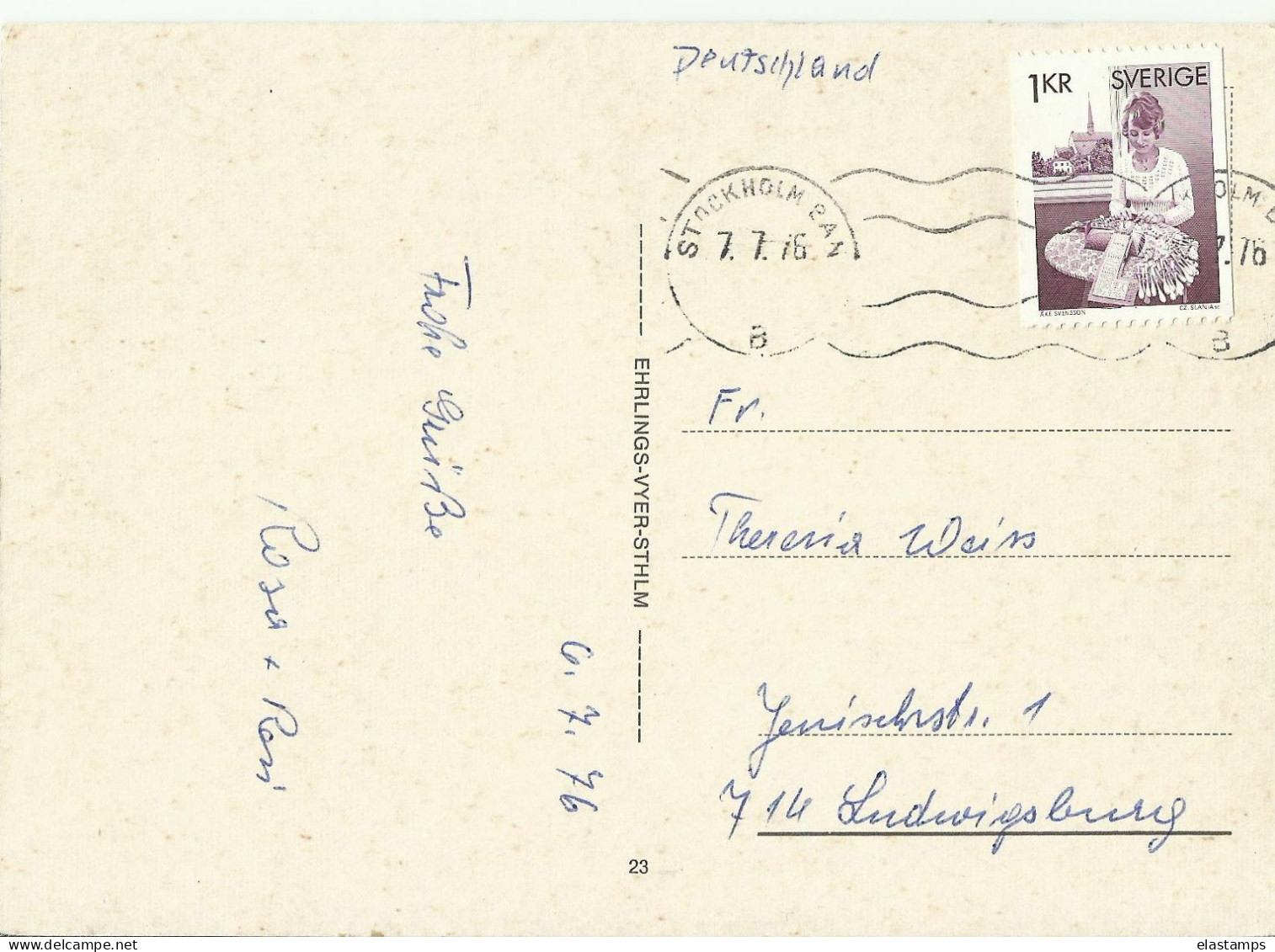 AK SCHWEDEN 1976 - Lettres & Documents