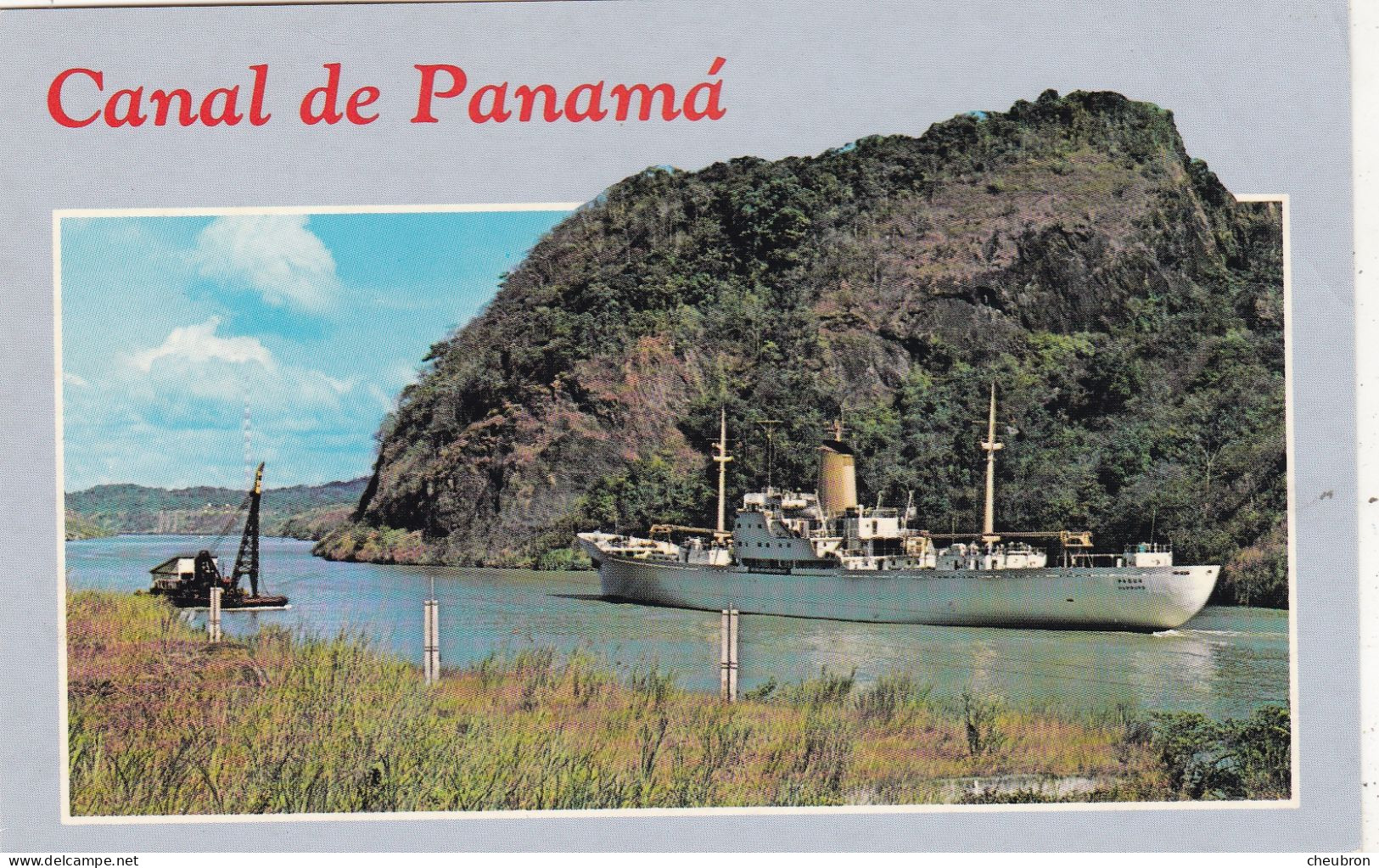 PANAMA.. PANAMA (ENVOYE DE ). THE FAMOUS GAILLARD CUT..BATEAU DE COMMERCE  ANNEE 1993+ TEXTE + TIMBRE - Panamá