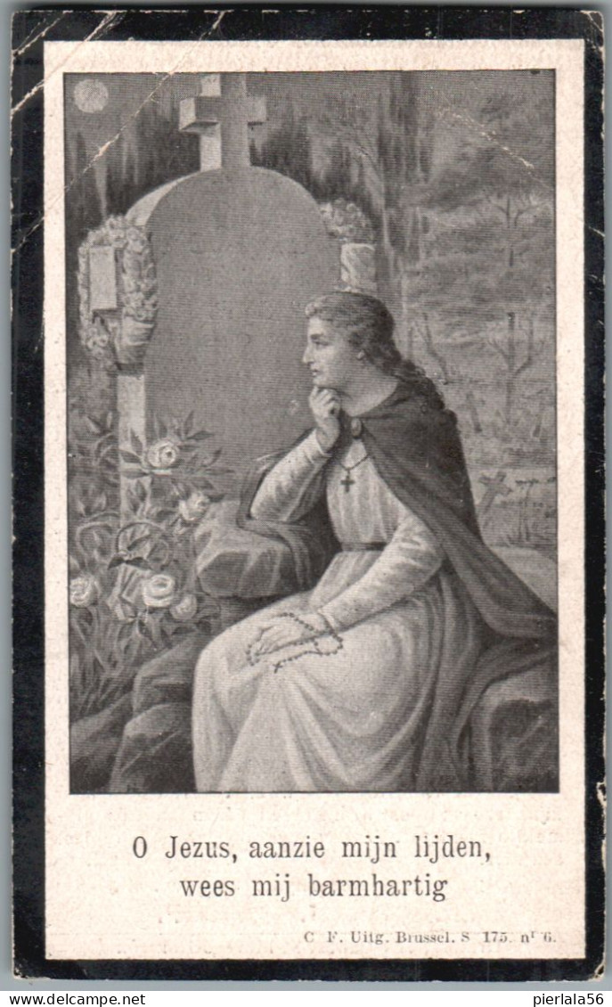 Bidprentje Balegem - De Man Maria Sidonie (1859-1921) Plooien - Andachtsbilder