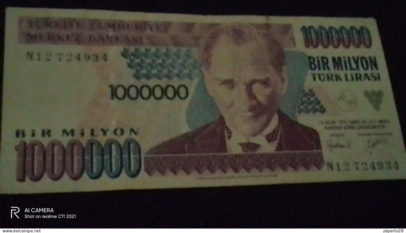 TÜRKİYE -   1000000 TL -    N12     XF - Turquie