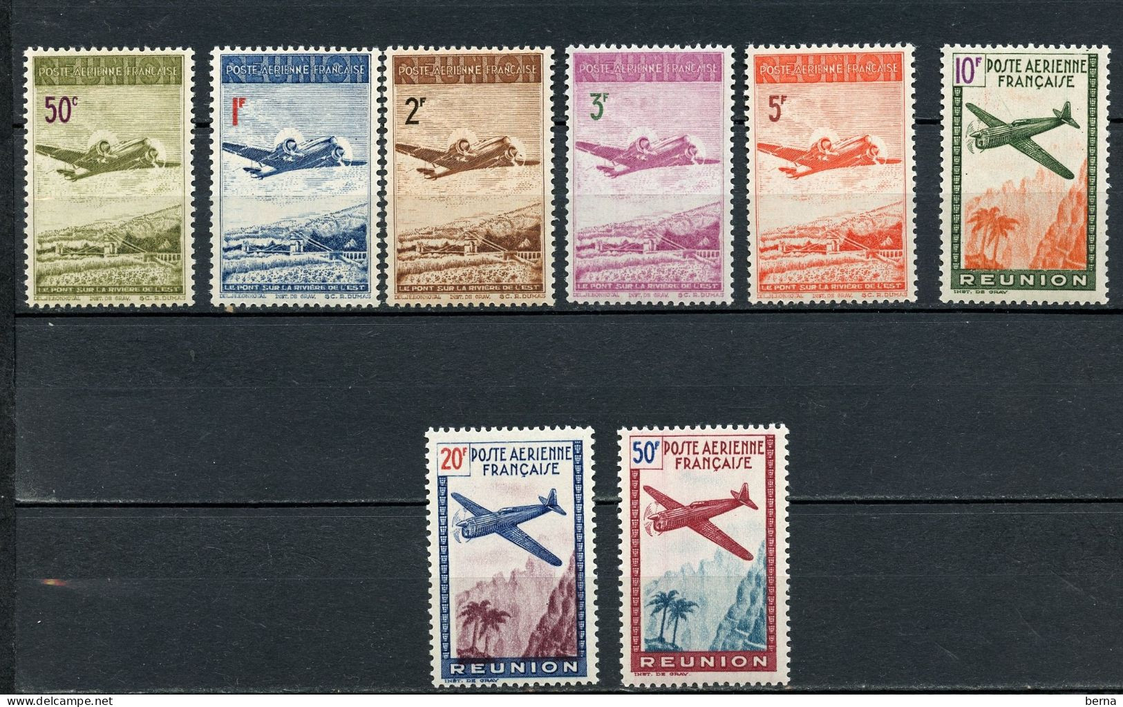 REUNION POSTE AERIENNE 10/17 LUXE NEUF SANS CHARNIERE - Airmail