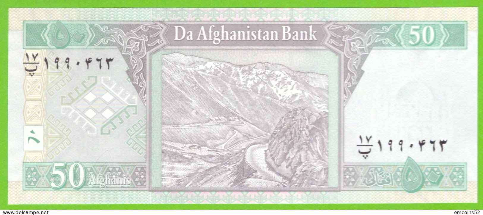 AFGHANISTAN 50 AFGHANIS 2016 P-69f  UNC - Afghanistán