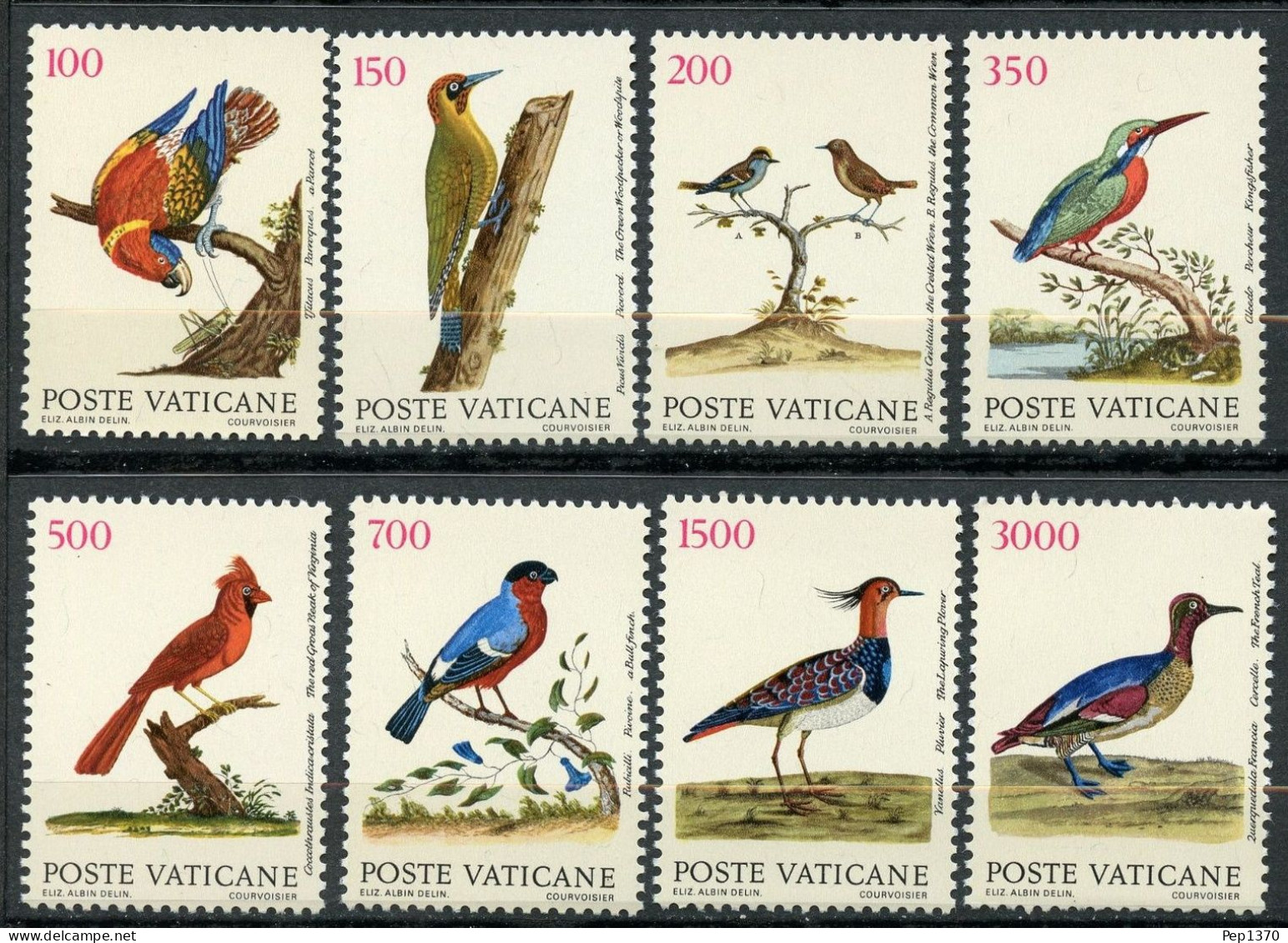 VATICANO 1989 - AVES - PAJAROS - YVERT 852/859** - Nuovi