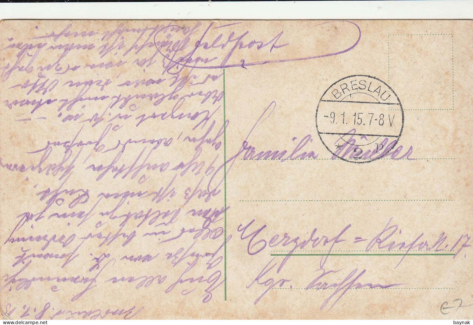 PL1428  --  BRESLAU  --  SCHLESIEN  --  DOM  --    FELDPOST   --  1915 - Polen