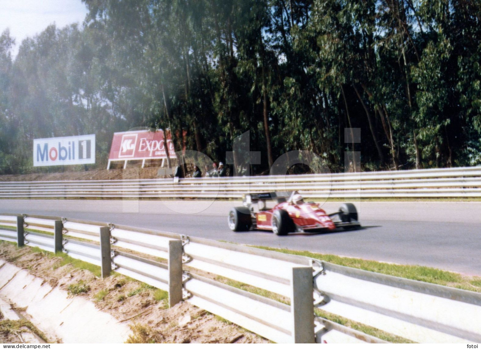 1984 ORIGINAL PHOTO FOTO FORMULA ONE FERRARI STEFAN JOHANSSON CAR RACING F1 GP PORTUGAL AT88 - Automobile