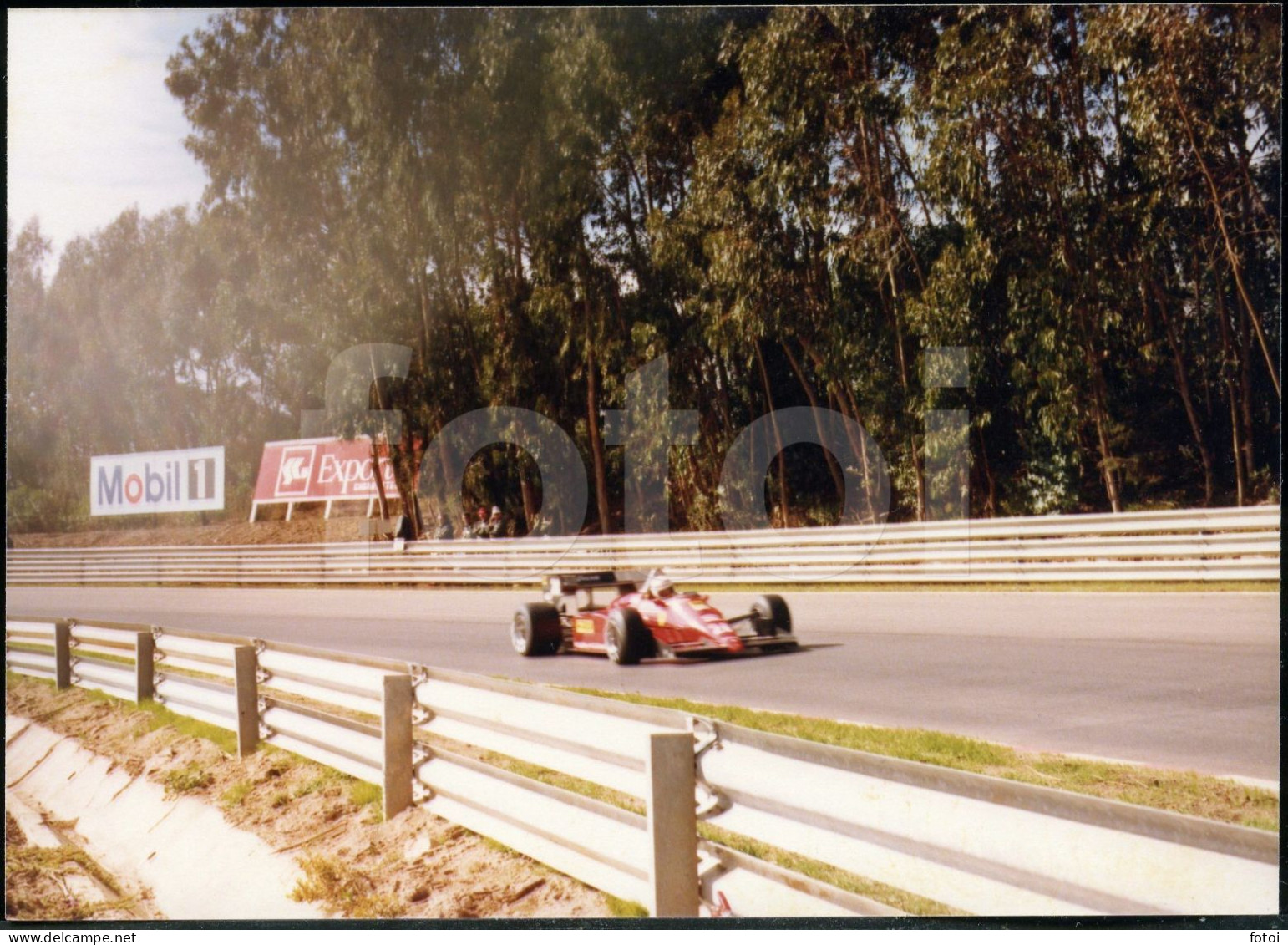 1984 ORIGINAL PHOTO FOTO FORMULA ONE FERRARI STEFAN JOHANSSON CAR RACING F1 GP PORTUGAL AT88 - Automobile