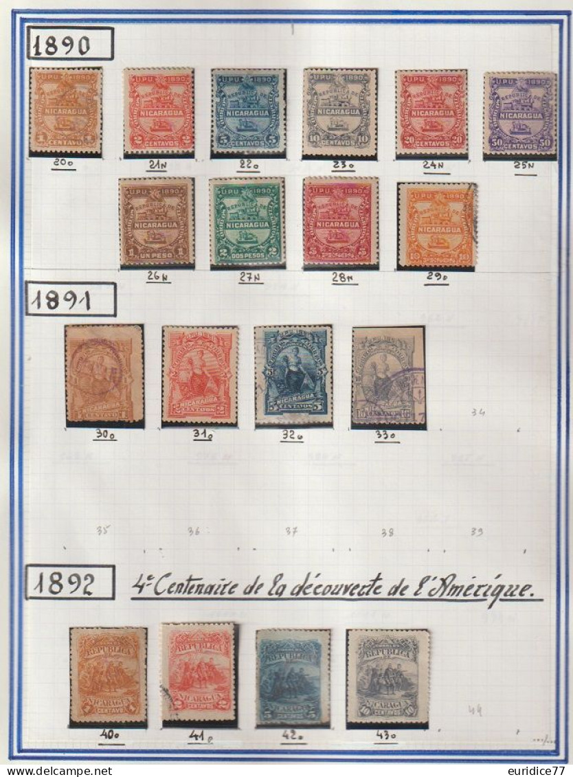 Coleccion De Sellos Nicaragua 1869-1990 - Muy Allto Valor En Catalogo - Nicaragua