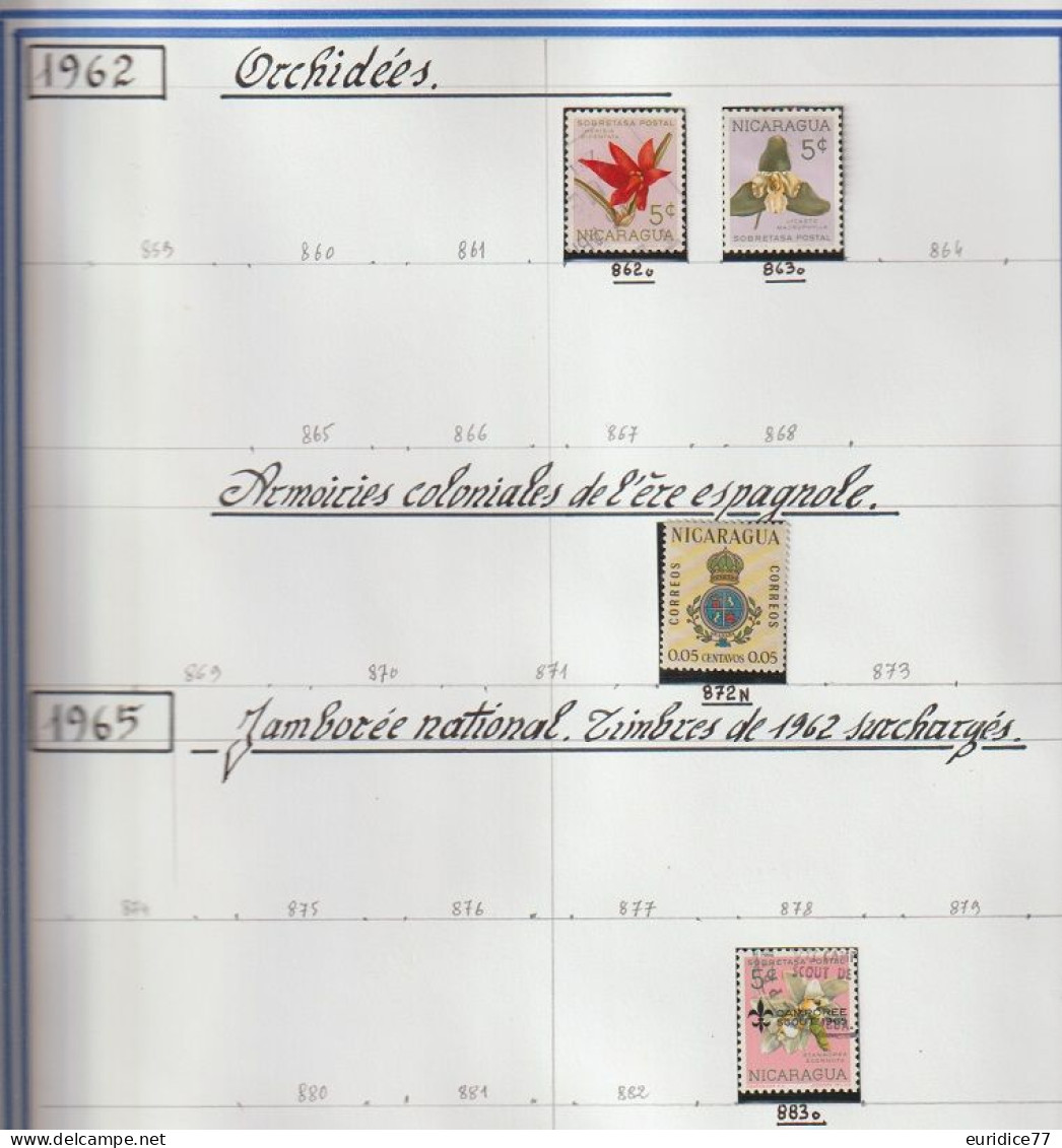 Coleccion de sellos Nicaragua 1869-1990 - Muy allto valor en catalogo