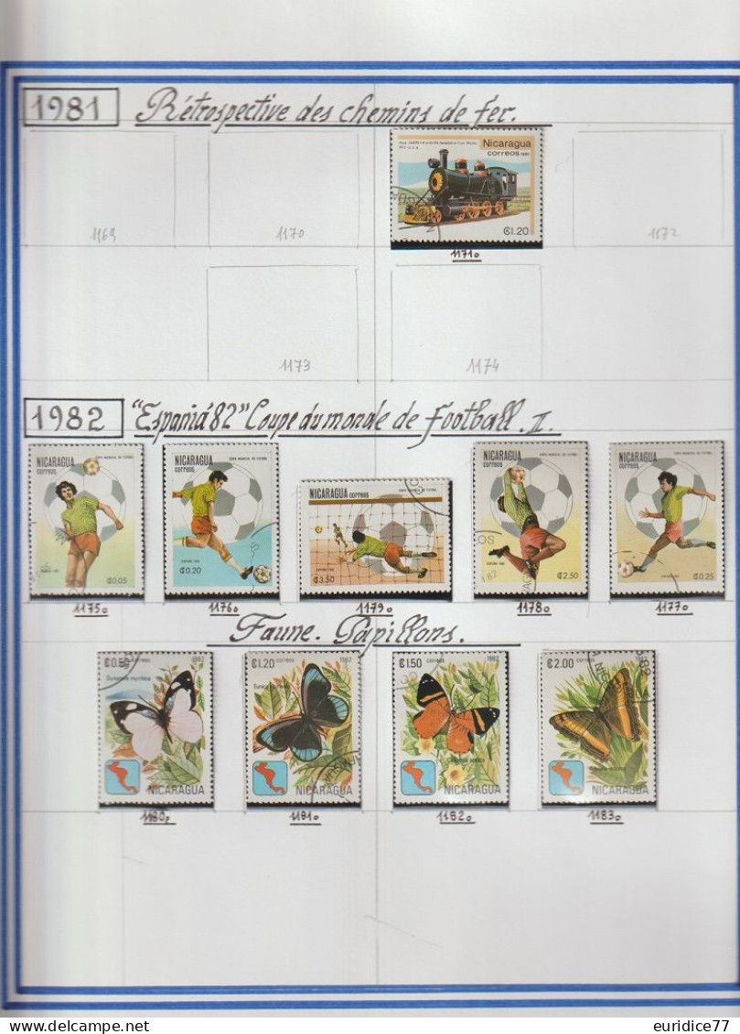 Coleccion de sellos Nicaragua 1869-1990 - Muy allto valor en catalogo