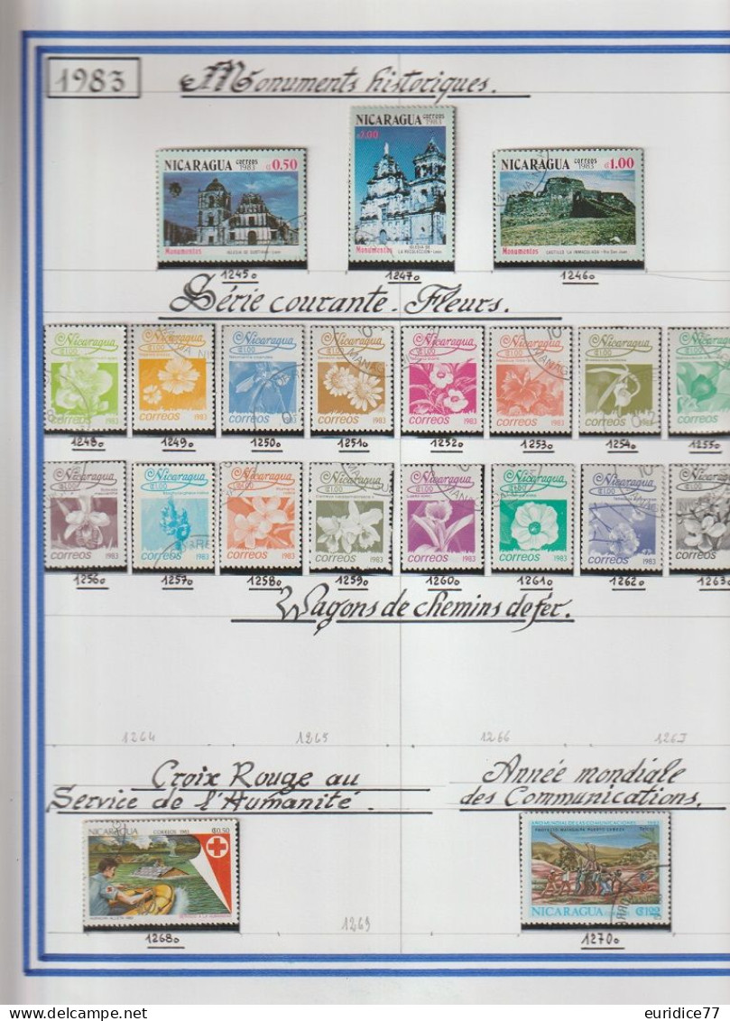 Coleccion de sellos Nicaragua 1869-1990 - Muy allto valor en catalogo