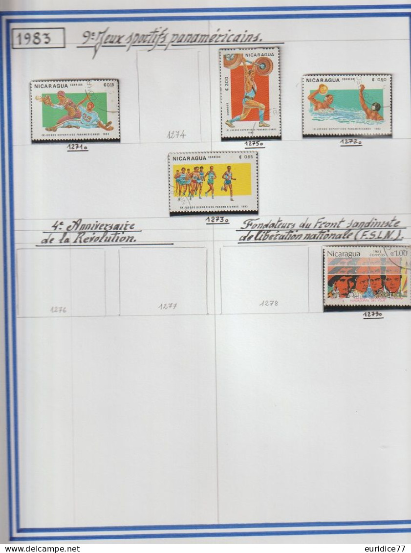 Coleccion de sellos Nicaragua 1869-1990 - Muy allto valor en catalogo