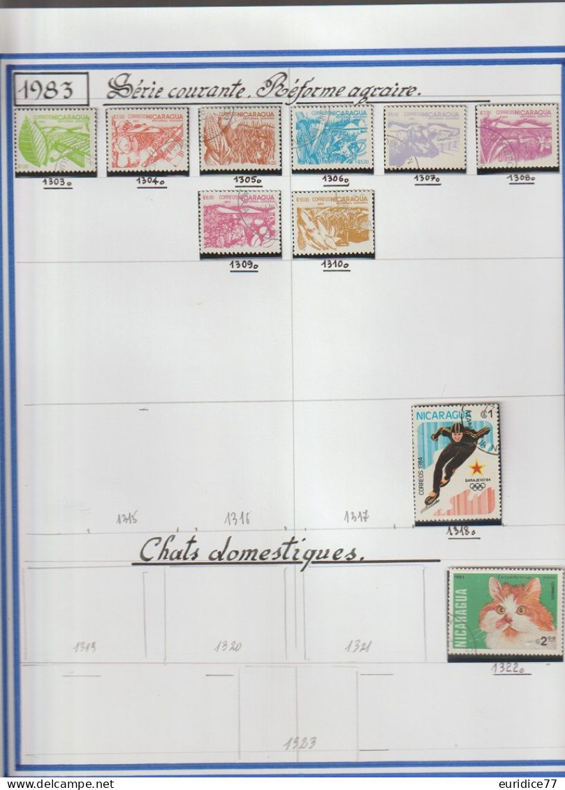 Coleccion de sellos Nicaragua 1869-1990 - Muy allto valor en catalogo