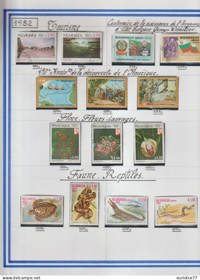 Coleccion de sellos Nicaragua 1869-1990 - Muy allto valor en catalogo