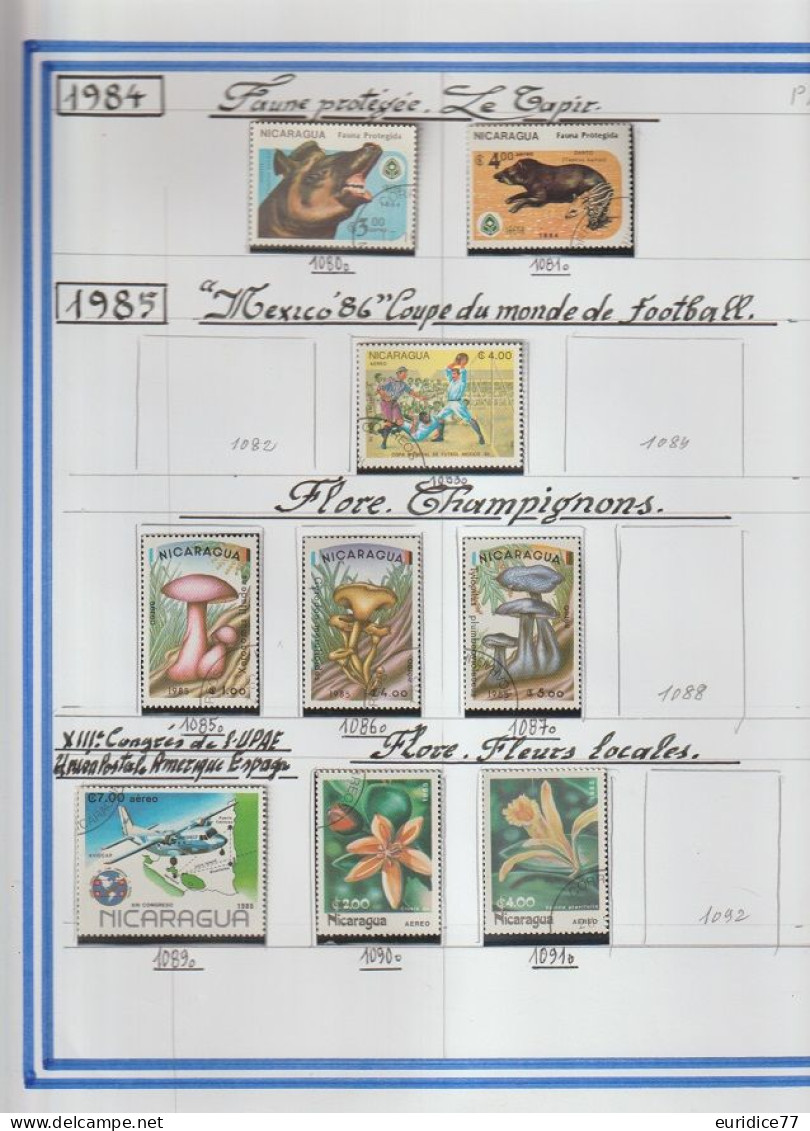 Coleccion de sellos Nicaragua 1869-1990 - Muy allto valor en catalogo