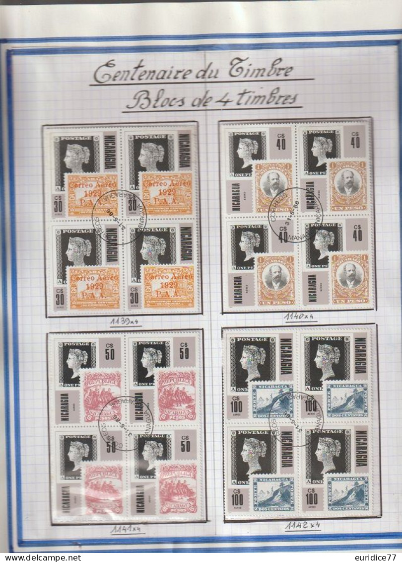 Coleccion de sellos Nicaragua 1869-1990 - Muy allto valor en catalogo