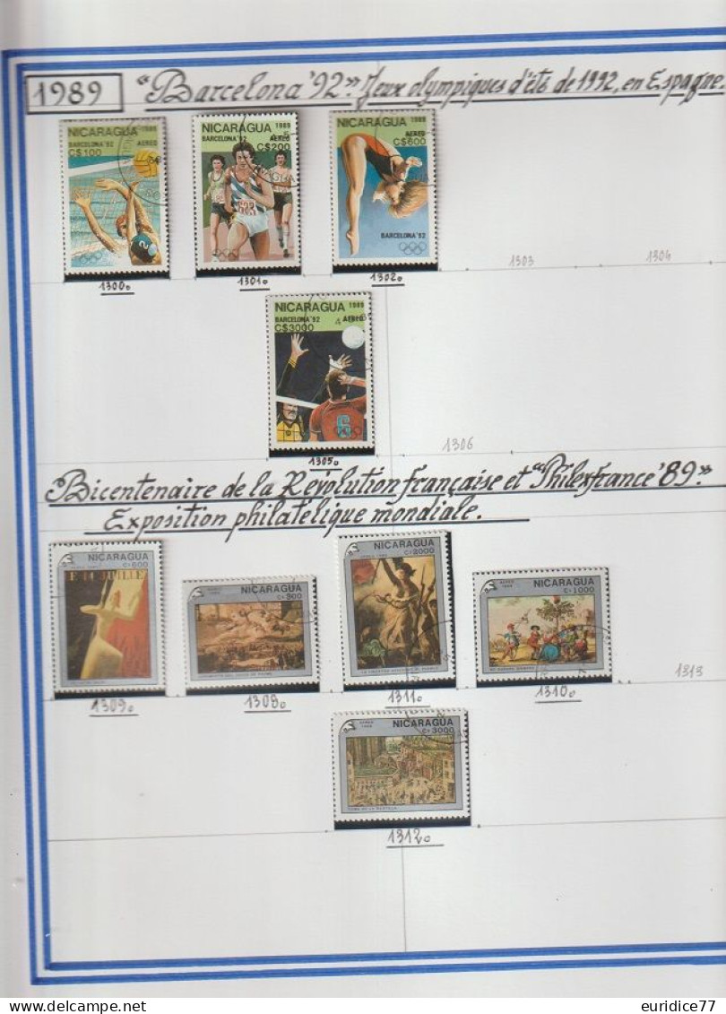 Coleccion de sellos Nicaragua 1869-1990 - Muy allto valor en catalogo