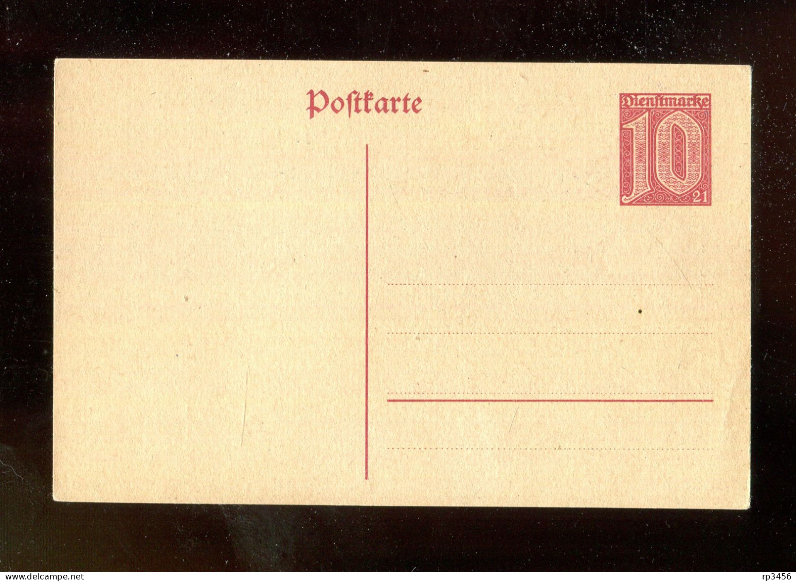"DEUTSCHES REICH" 1920, Dienstpostkarte Mi. DP 4 ** (R2002) - Servizio