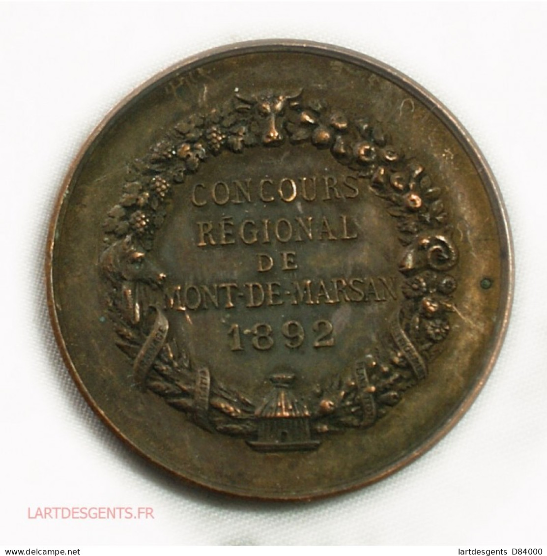 Médaille Concours Régional Mont-Marsan 1892, Lartdesgents - Royaux / De Noblesse