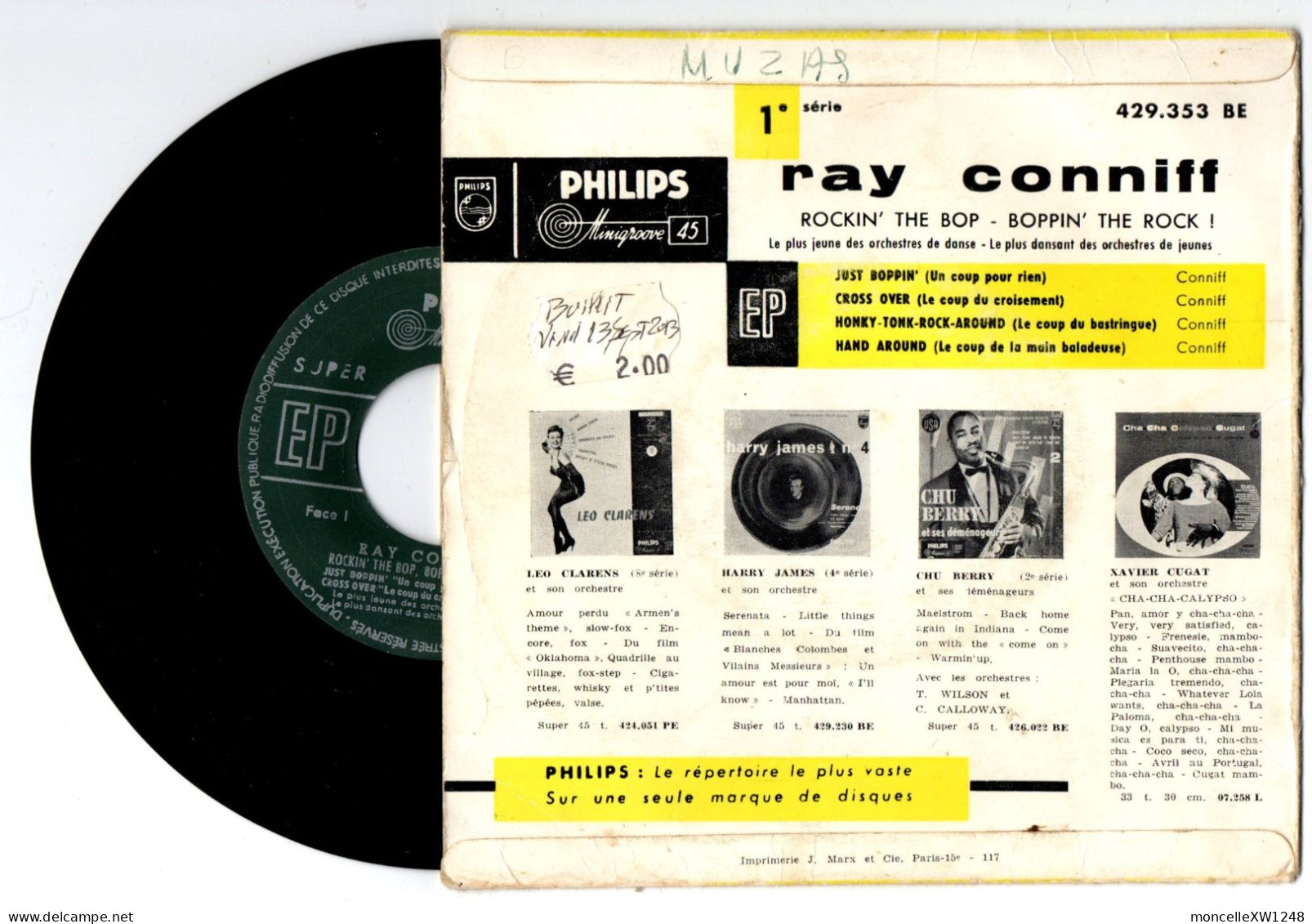 Ray Conniff - 45 T EP Rockin' The Bop (1959) - 45 G - Maxi-Single
