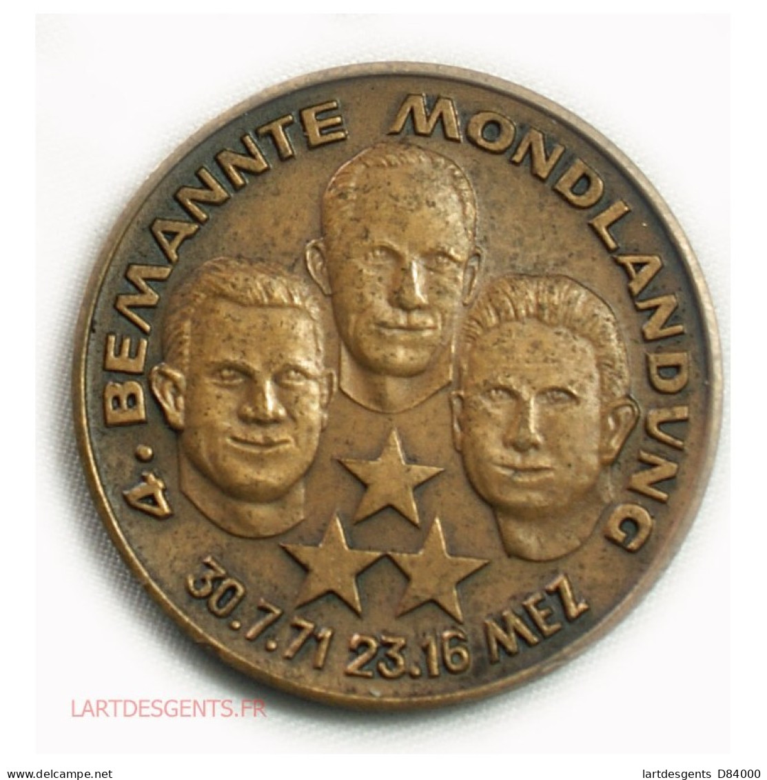 Médaille 4. BEMANNTE MONDLANDUNG, APOLLON 15, 1971 - Royaux / De Noblesse