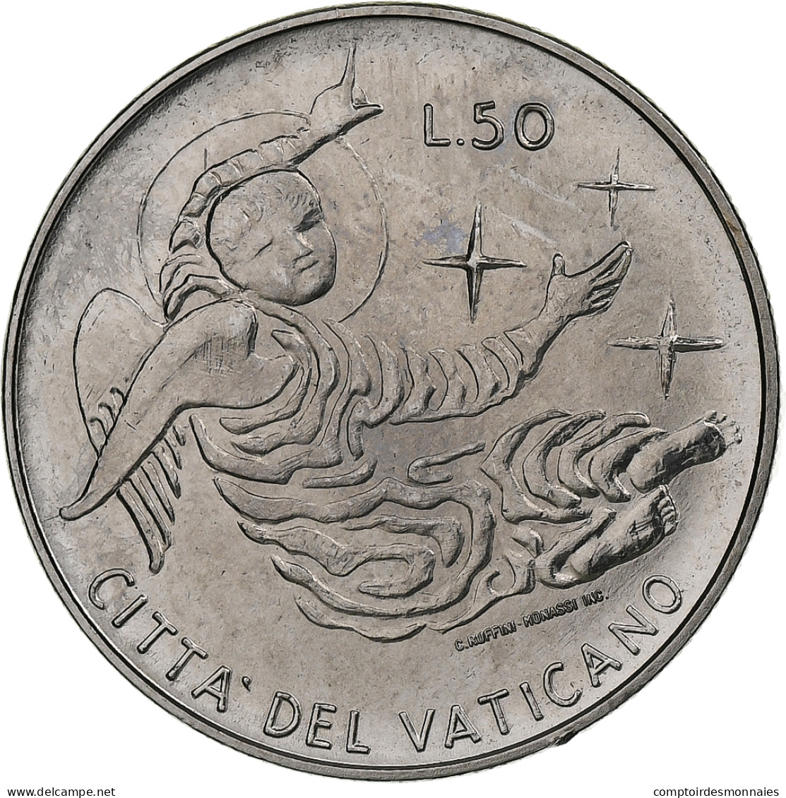 Vatican, Paul VI, 50 Lire, 1969 - Anno VII, Rome, Acier Inoxydable, SPL+, KM:113 - Vaticaanstad