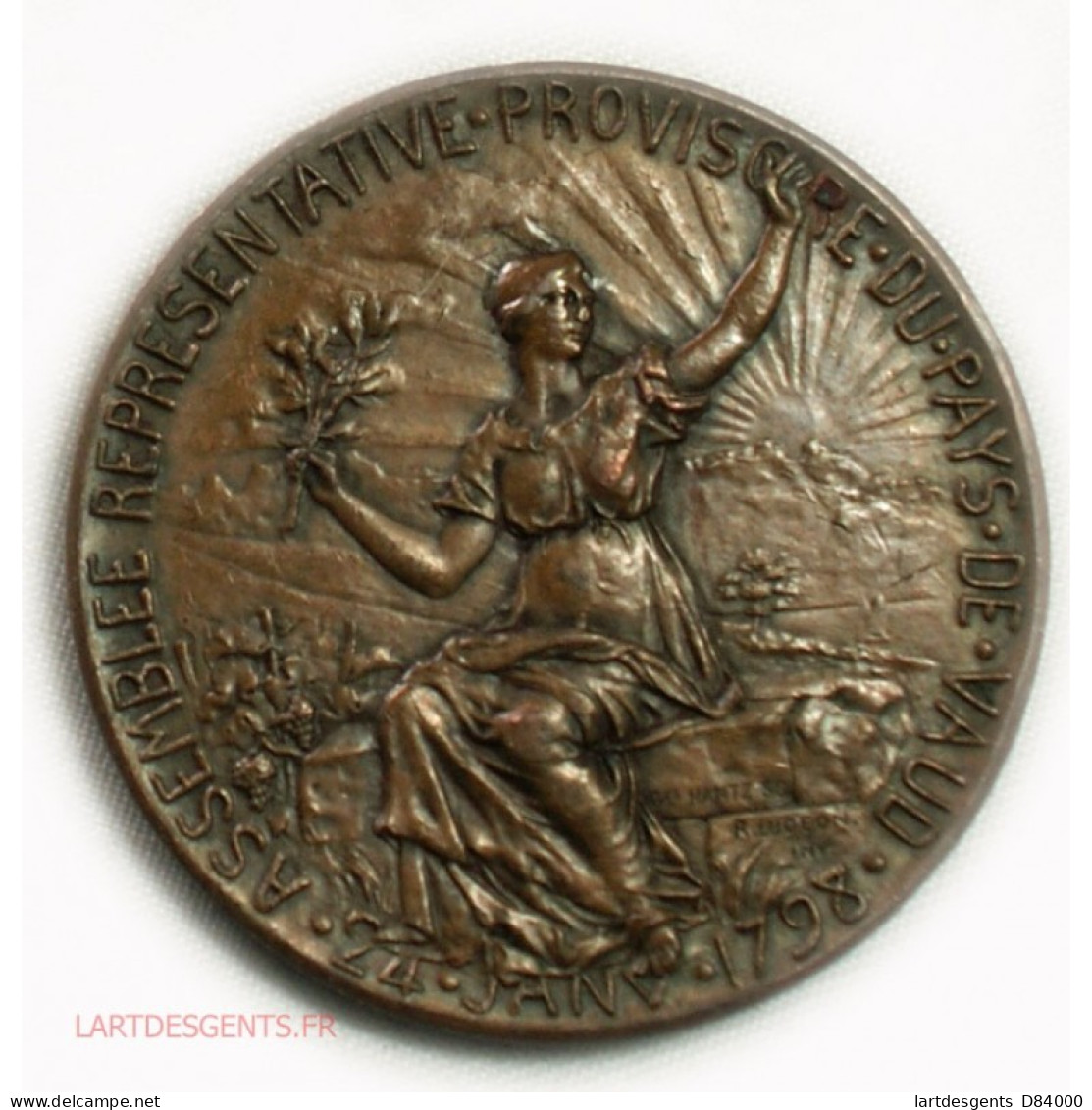 Médaille SUISSE, VAUD CENTENAIRE DE L' INDEPENDANCE 1897 - Royaux / De Noblesse