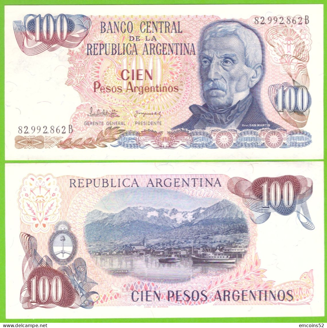 ARGENTINA 100 PESOS ND 1983/1985 P-315a(1) UNC - Argentina