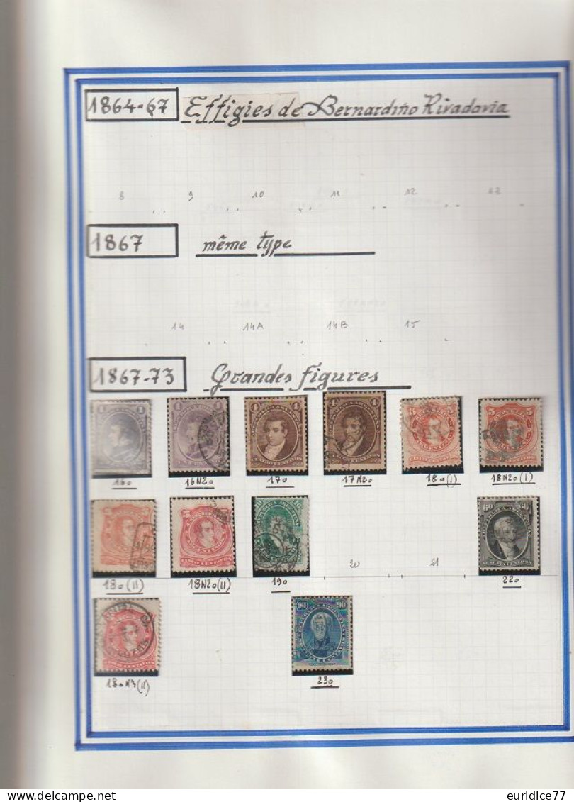 Coleccion De Sellos Argentina 1858-1989 - Muy Allto Valor En Catalogo - Collections, Lots & Séries