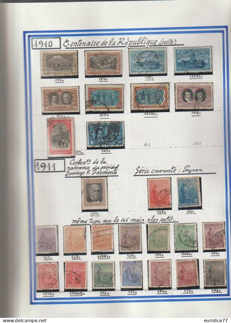 Coleccion de sellos Argentina 1858-1989 - Muy allto valor en catalogo