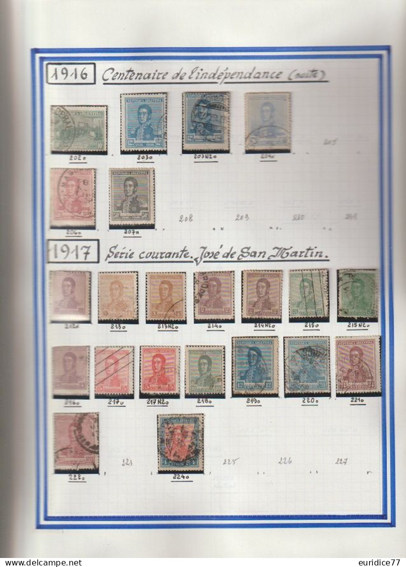 Coleccion de sellos Argentina 1858-1989 - Muy allto valor en catalogo