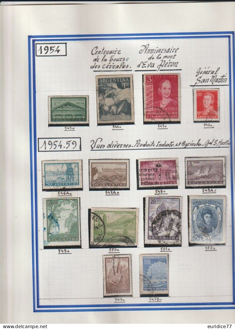 Coleccion de sellos Argentina 1858-1989 - Muy allto valor en catalogo